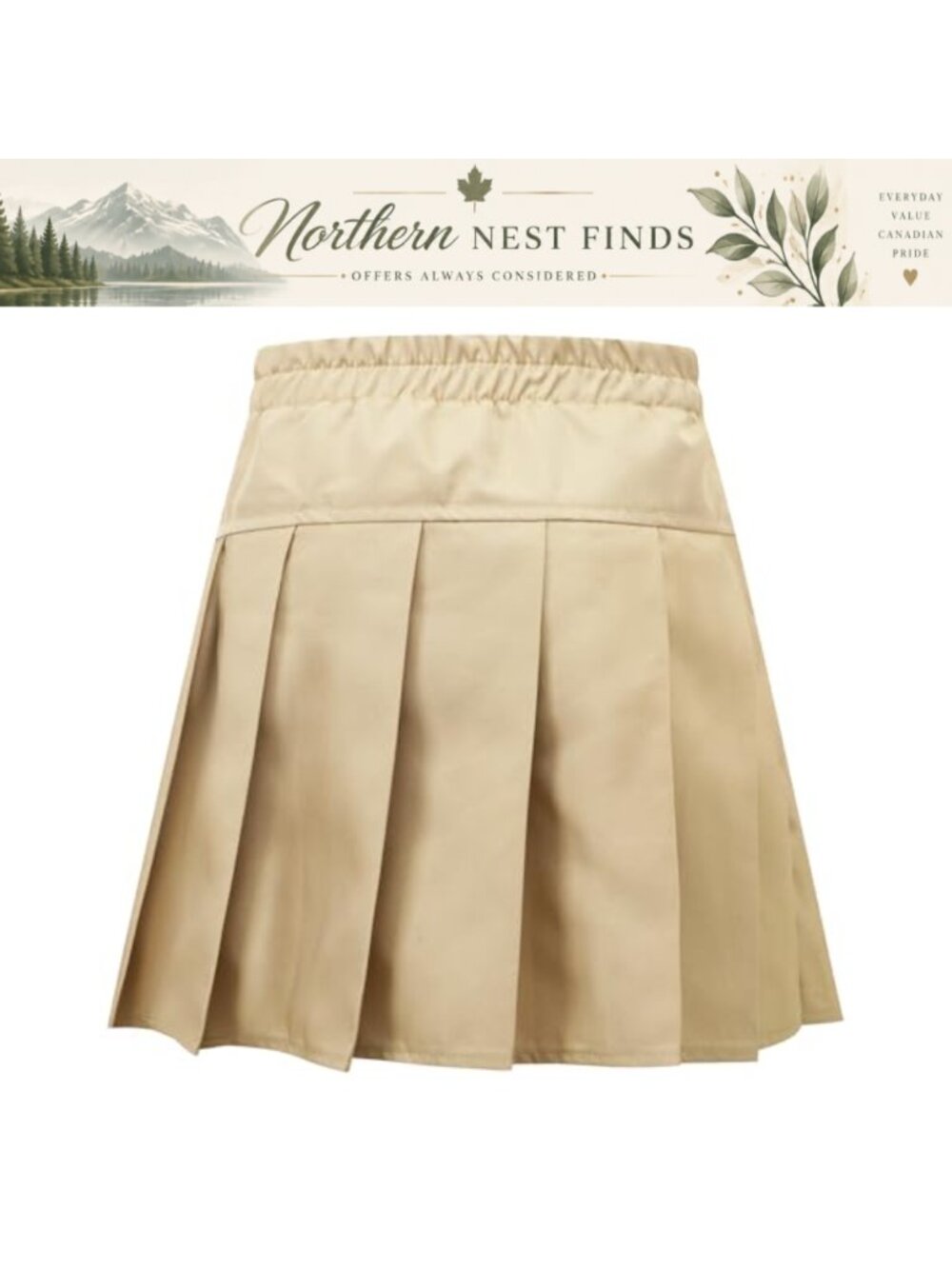 Girls School Uniform Skort Pleated Scooter Skirt with Built-in Shorts Cotton